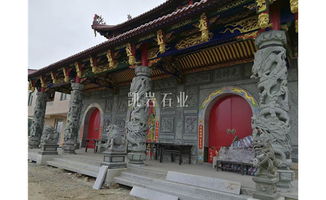 大型石雕青石龍柱