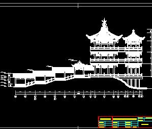 寺廟恢復重建雙亭古建筑施工圖紙免費下載 園林古建