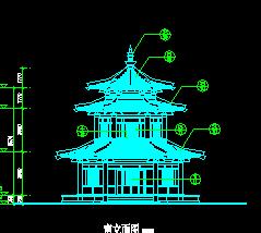 某三層仿唐式閣樓古建筑施工圖紙免費(fèi)下載 園林古建