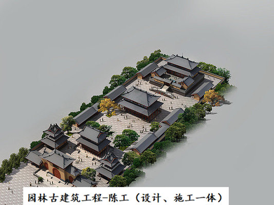 天王殿設計cad圖紙 寺廟古建寺廟規劃效果施工圖 宋式古.