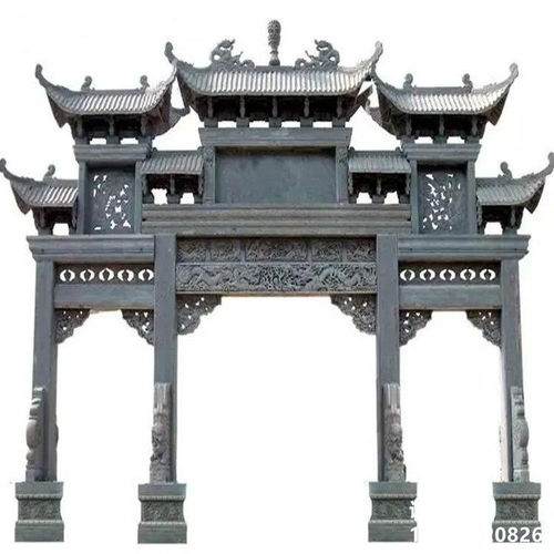 景觀古建山門石牌坊 萊蕪牌坊花崗巖雕塑廠