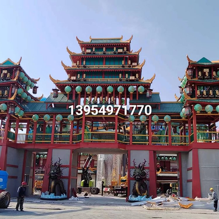 北京溪湖景源園林古建筑工程:澳大利亞鋼結(jié)構(gòu)古建筑工程. -