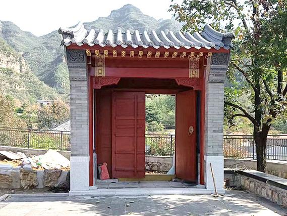 仿古門樓價格_仿古門樓施工_古建牌樓-保定智匠園林古建筑工程有限公
